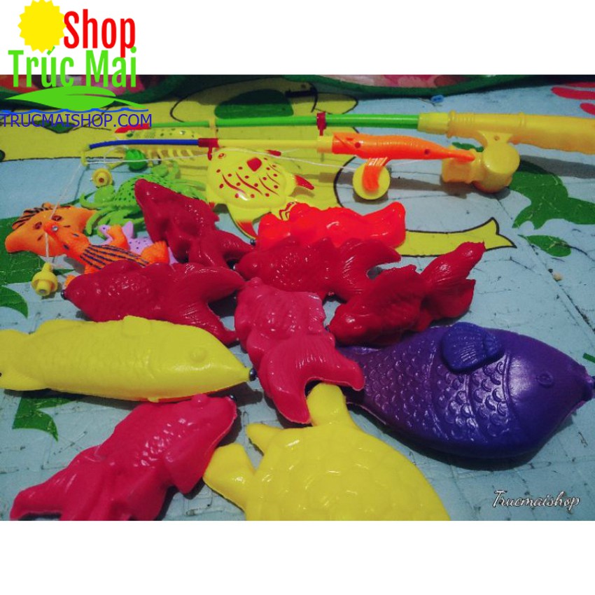 Set đồ chơi câu cá trên cạn 1kg cá 2 cần full bộ