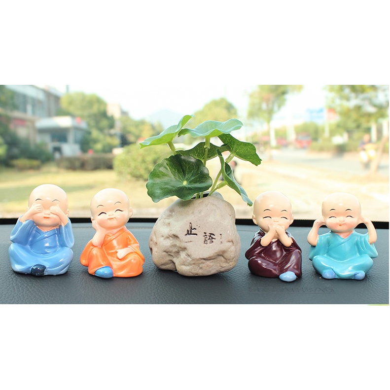 Set tượng tứ không trang trí taplo ô tô, táp lô xe hơi - D&A Shop