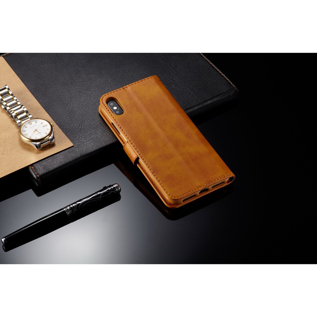 Bao da điện thoại màu trơn sang trọng cho iPhone X/XS XR XS MAX | BigBuy360 - bigbuy360.vn