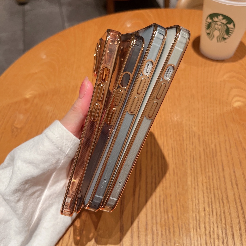 Ốp Điện Thoại Silicon Mềm Đính Đá Giả Lấp Lánh Sang Trọng Kèm Miếng Dán Bảo Vệ Camera Cho iPhone 11 12 13 Pro Max