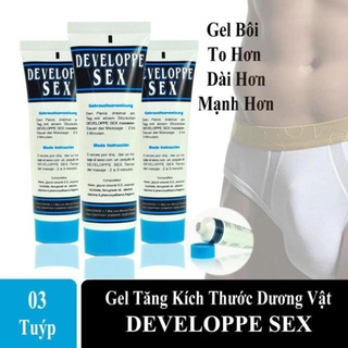 Combo 3 Gel Tăng Kích Thước Dương Vật DEVELOPPE SEX - Tăng 3 - 5cm Chỉ Sau 1 Liệu Trình Cực Hiệu Quả