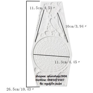Khuôn silicon lông vũ + ren tròn