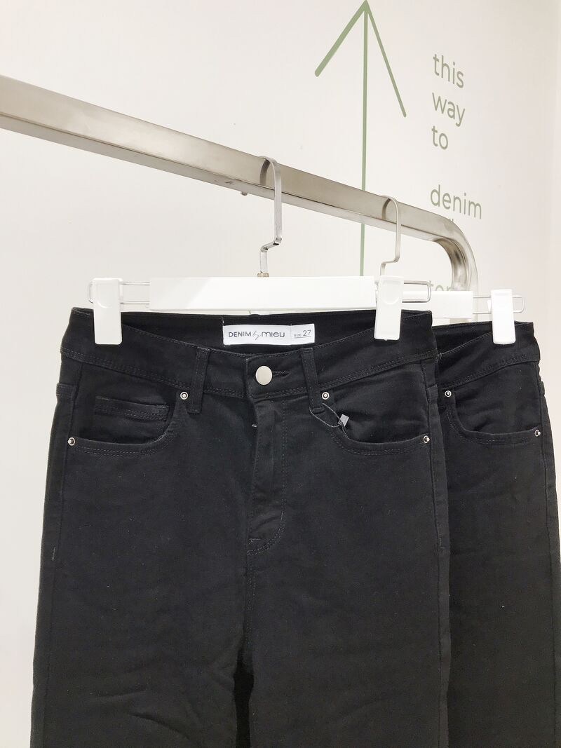 Quần skinny jeans đen lưng cao siêu co giãn (Đen) - GN01