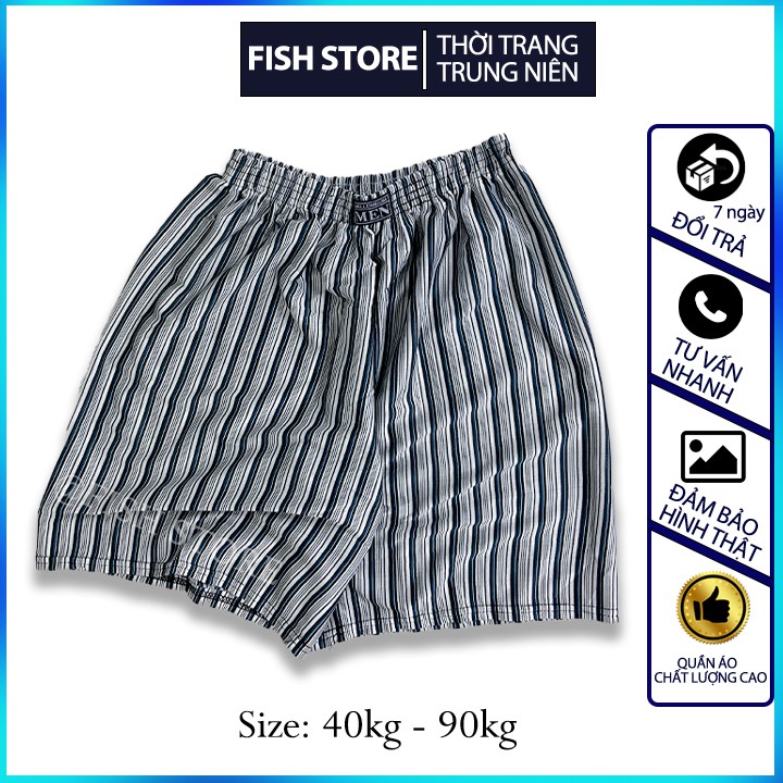 Quần đùi nam mặc nhà ngủ ống rộng cotton đẹp chống nhăn FF39A