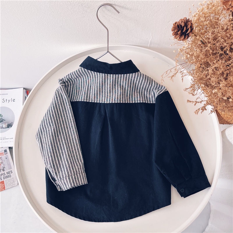 Áo Sơ Mi Kẻ Sọc Chống Nắng Phong Cách Hàn Quốc Cho Bé Trai