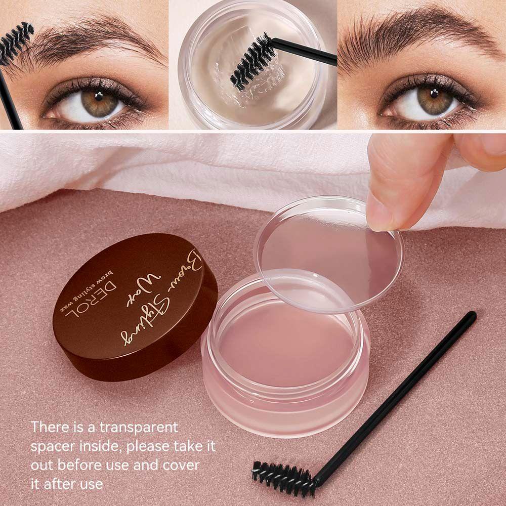 OCEANMAP Eyebrow Shaping Cream Transparent Waterproof Eyebrow Makeup Balm Eyebrow Soap With Brush 3D Eyebrow Styling Soap Stereotype Brow Wax
