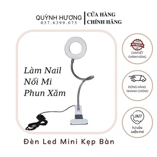 Đèn Led Mini Kẹp Bàn Làm Phun Xăm, Nail, Nối Mi , 2 Chế Độ Sáng