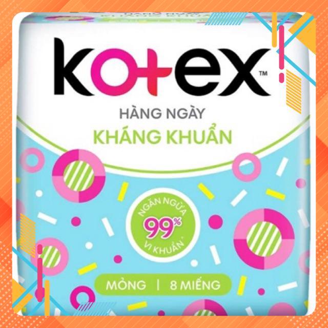 Lô 8 gói Băng Vệ Sinh Kotex hằng ngày - 8 miếng