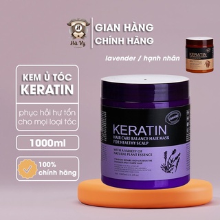 Kem ủ tóc keratin collagen 1000ml lavender brazil nut. ủ hấp tóc, phục hồi tóc hư tổn. cung cấp dưỡng chất keratin