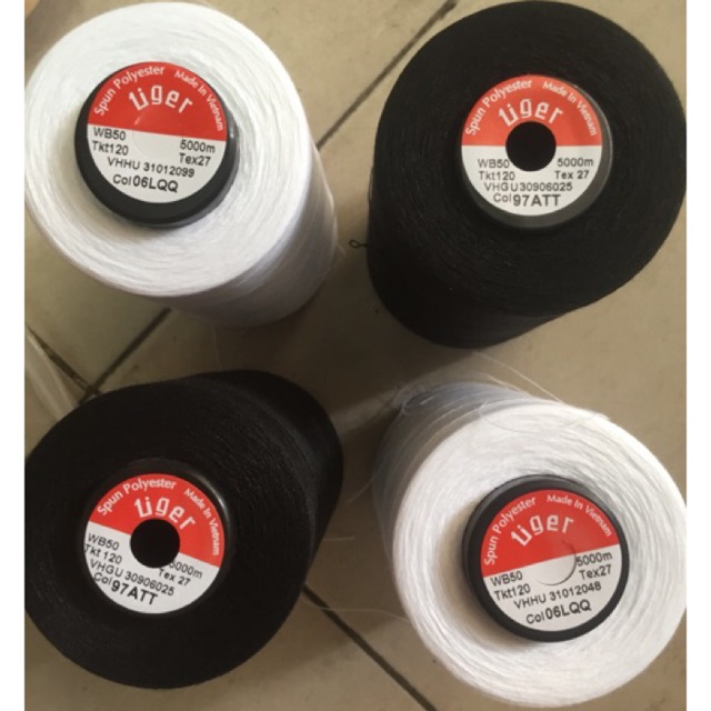 Chỉ May Tiger cuộn lớn 5000 M  #010101