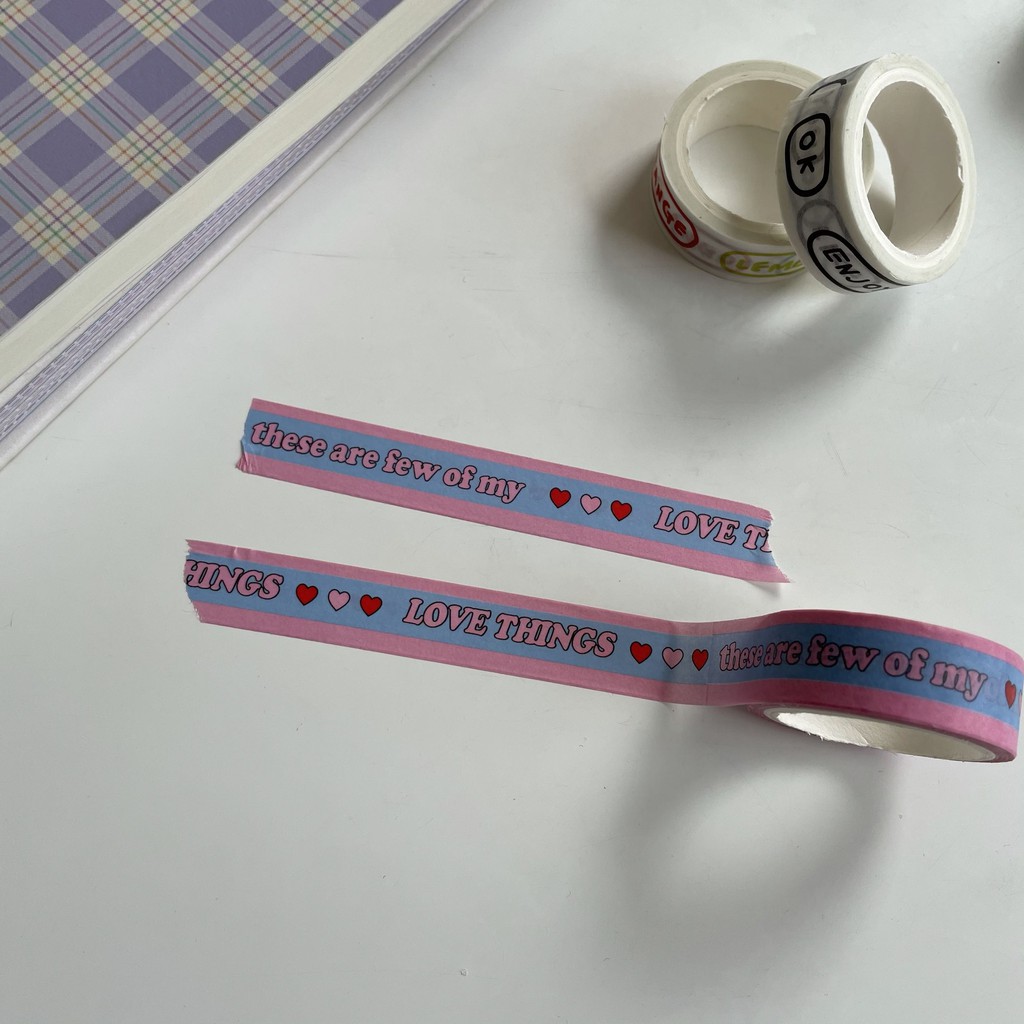 Cuộn Băng Dính Washi Tape Hình Băng Dính Dễ Thương Hàn Quốc - A27 HAMYN