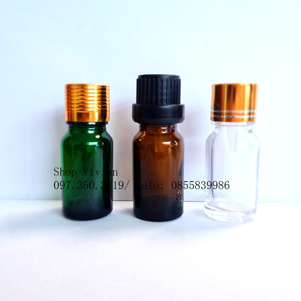 combo 200 lọ đựng tinh dầu 5ml nhỏ giọt, nắp nhựa PP có seal hoặc nắp nhôm đẹp