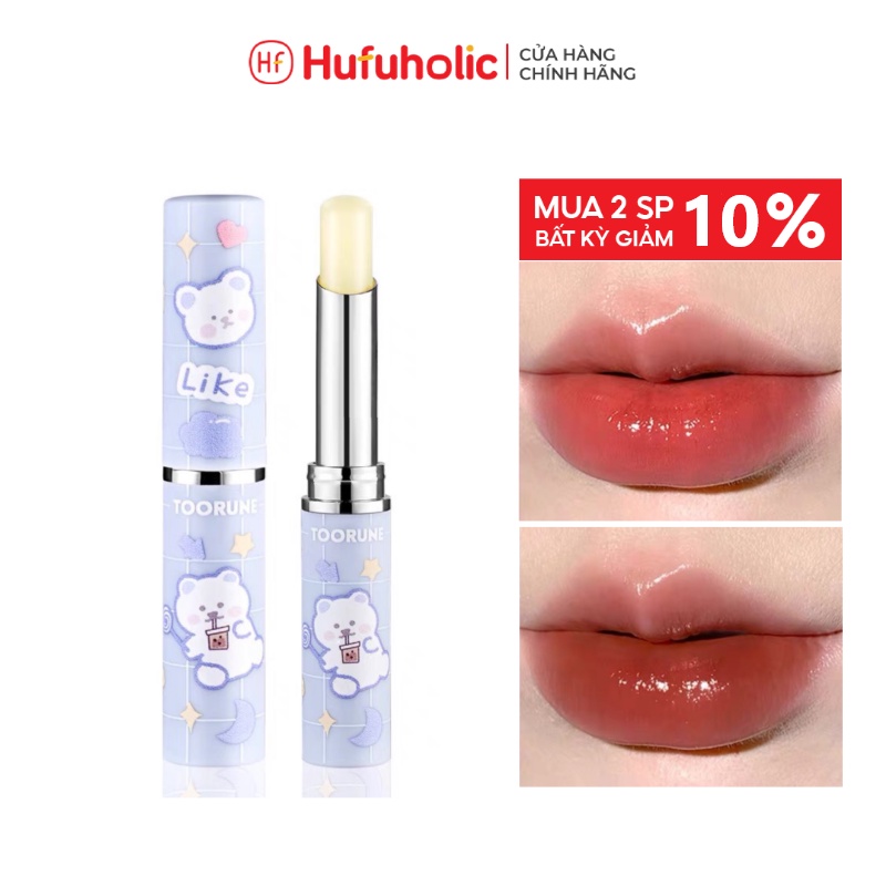 Son dưỡng có màu TOORUNE dưỡng môi căng mọng Cloud Bear Light Embellish Lip Balm dầu dừa TRUN06