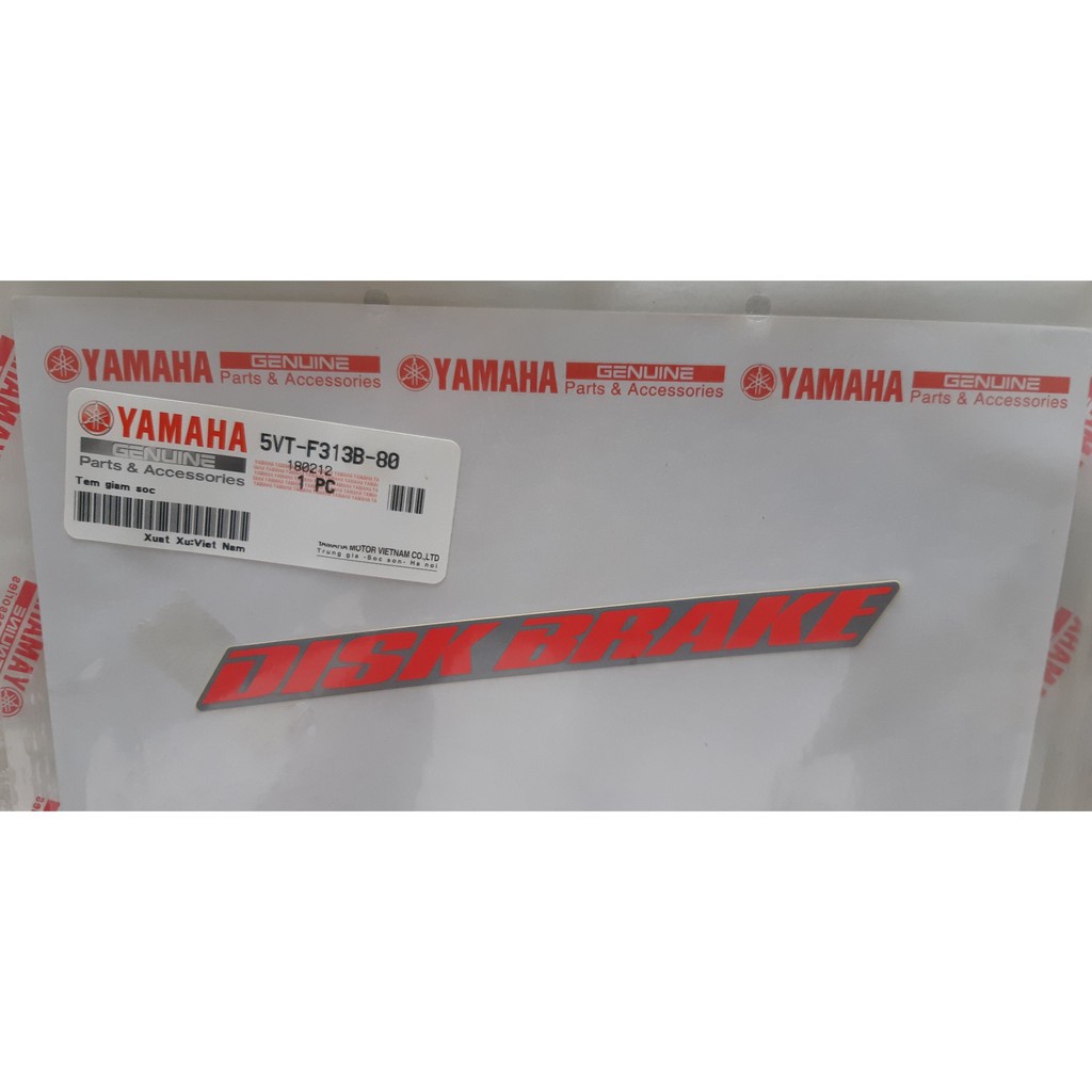 Tem phuộc trước "Disk Brake" zin chính hãng Yamaha - Màu đỏ tươi