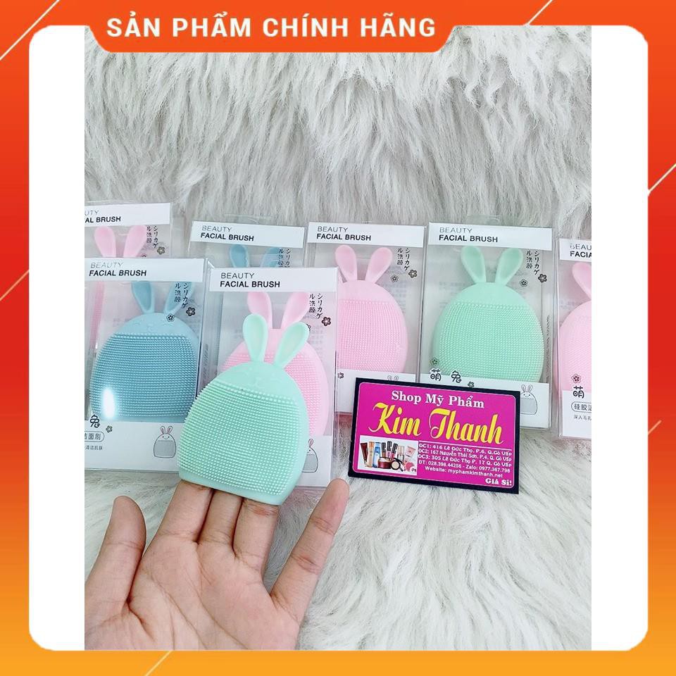 Miếng rửa mặt thỏ silicone tẩy tế bào chết cho da (Giao màu ngẫu nhiên)