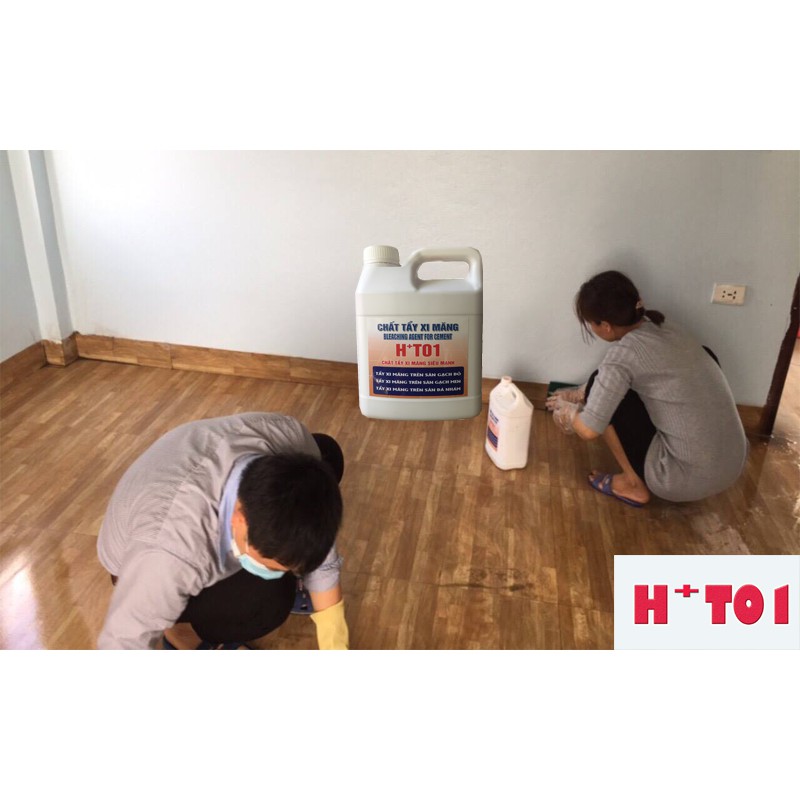 Nước tẩy xi măng HT01 - 1.8lit trên nhiều chất liệu