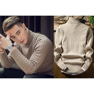 Áo len Cổ lọ vặn thừng cao cấp