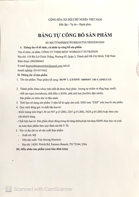 Thực Phẩm Bổ Sung Phòng Ngừa Mụn Ngoài Da NOW L-Lysine 1000 mg 250 Viên | Thế Giới Skin Care