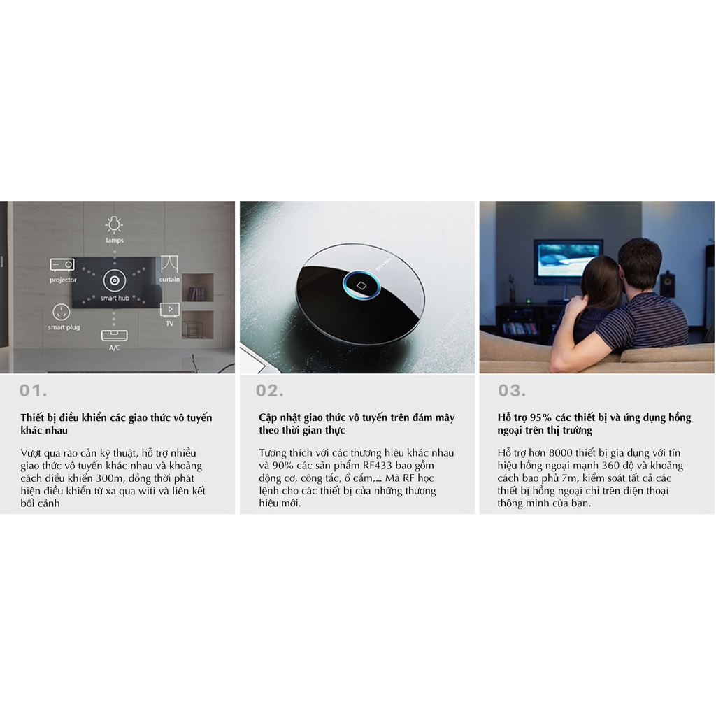 Bộ điều khiển thông minh cho Smarthome ORVIBO Allone Pro kiểm soát mọi thiết bị vô tuyến hồng ngoại trong gia đình