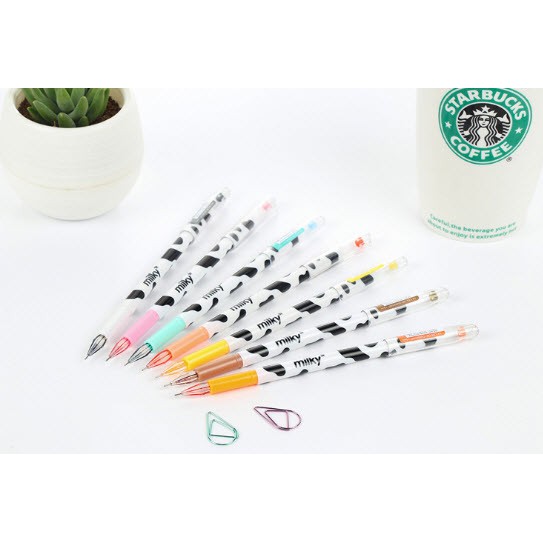B51 bút bi bò sữa bút mực nhiều màu bút dễ thương viết gel nhiều màu