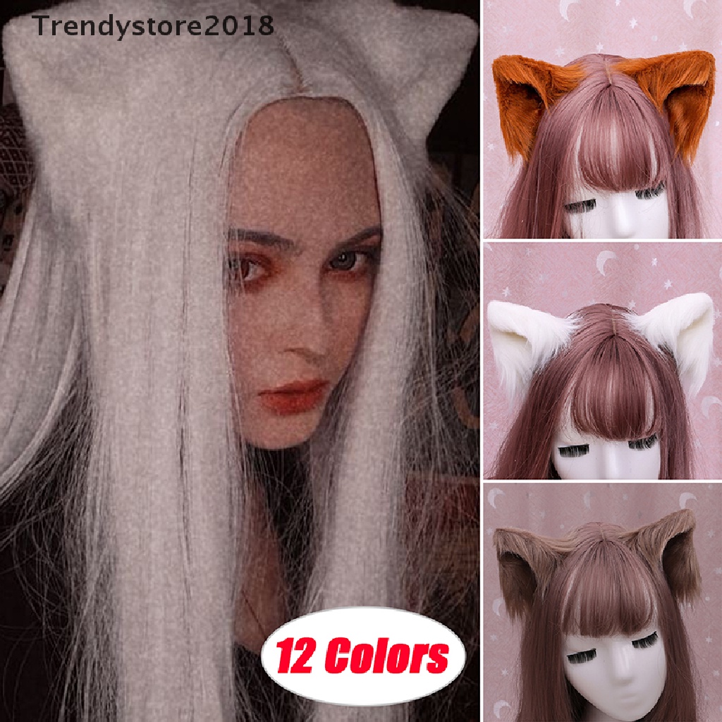 Kẹp Tóc Tai Mèo Phối Lông Dễ Thương Phong Cách Lolita 2018