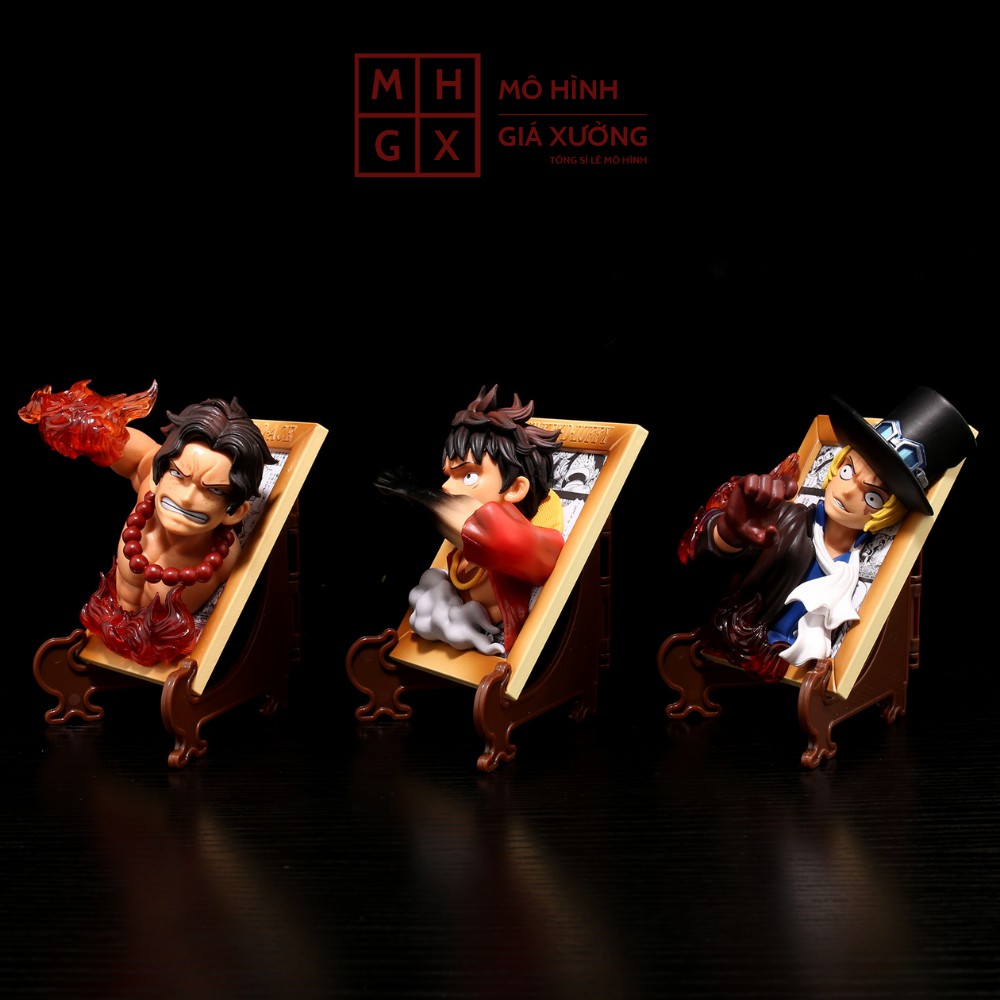 Mô hình One Piece Khung Ảnh 3D Luffy Ace Sabo siêu ngầu cao 12cm , figure mô hình one piece , mô hình giá xưởng