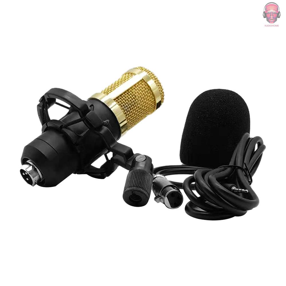 AUDI  BM800 Condenser Microphone Portable High Sensitivity Low Noise Mic Kit for Computer Mobile Phone Studio Live Stream Broadcasting Recording