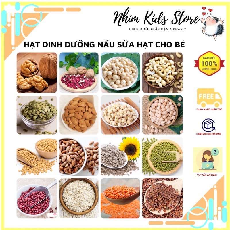 100g Hạt hữu cơ MarKal làm sữa hạt cho bé từ 7 tháng