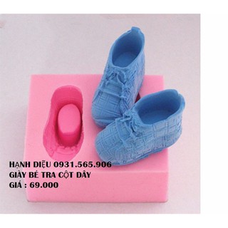 Khuôn Silicone Giày Bé Trai Cột Dây
