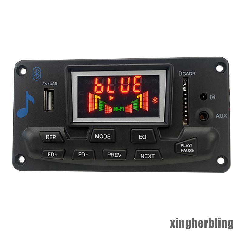 XBVN Bluetooth 4.2 MP3 Car Wireless Decoder Board Deoding Audio Module FM AUX 12V