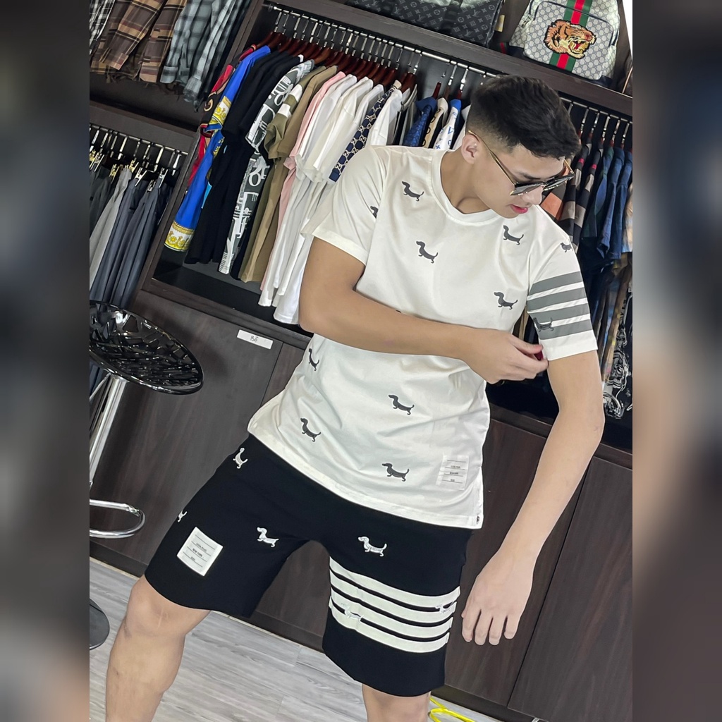 [ Free Ship ] Đồ Bộ Hè Nam . Bộ Thom Hè 3 Vach Bắp Tay Thiết Kế Sẻ Tà Chất Liệu Thun Lạnh Cao Cấp 3 DT STORE