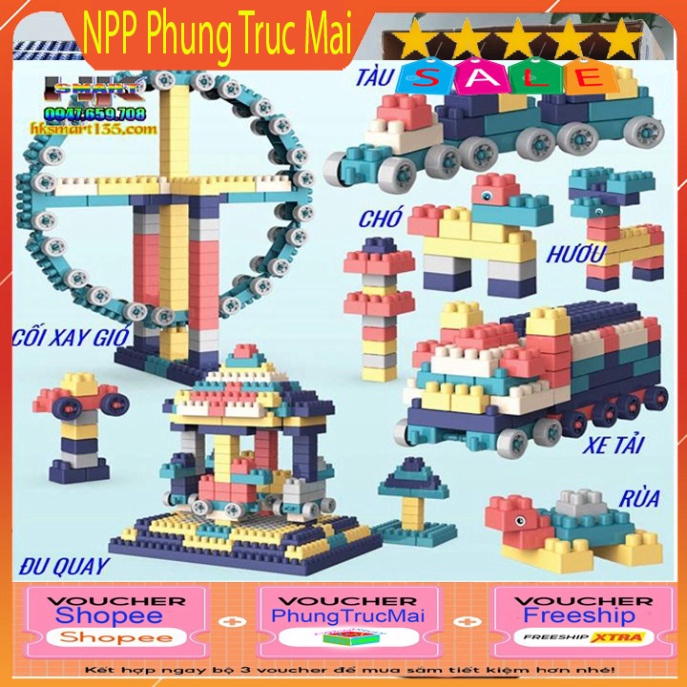 Đồ chơi cho bé BỘ ĐỒ CHƠI LẮP GHÉP LEGO 520 CHI TIẾT