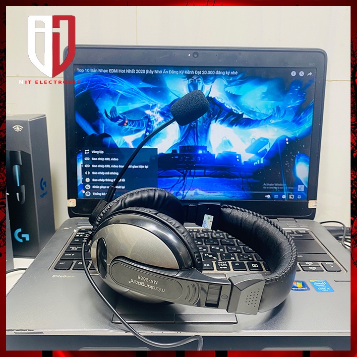 Tai nghe chụp tai gaming headphone có dây chính hãng V11 STEREO máy vi tính laptop điện thoại