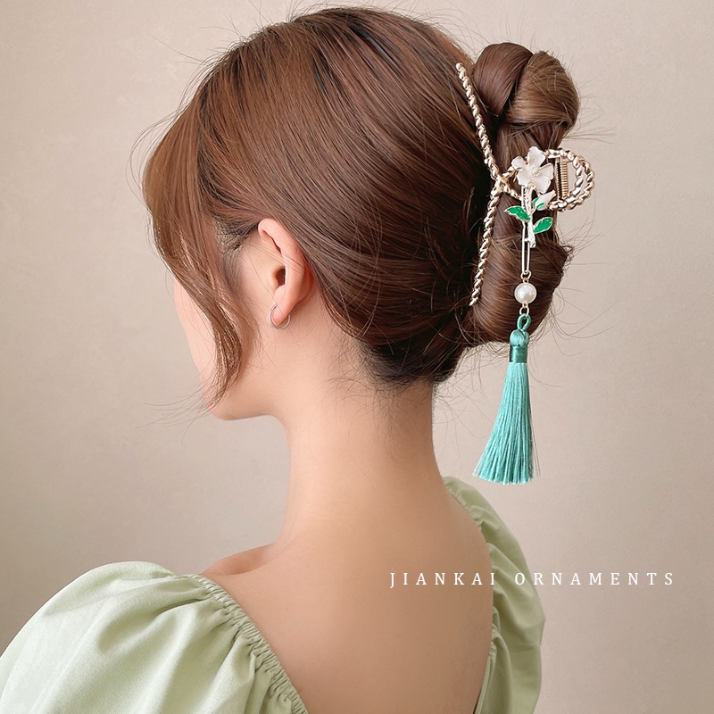 Kẹp Tóc Phối Tua Rua Phong Cách Hàn Quốc