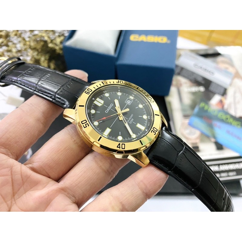 Đồng hồ nam dây da Casio Anh Khuê MTP-VD01GL-1EVUDF