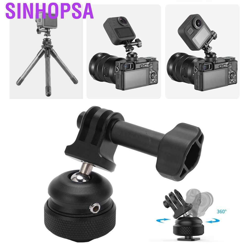 Đế gắn máy ảnh màu đen có thể điều chỉnh xoay 360 độ 1/4 inch
 | BigBuy360 - bigbuy360.vn