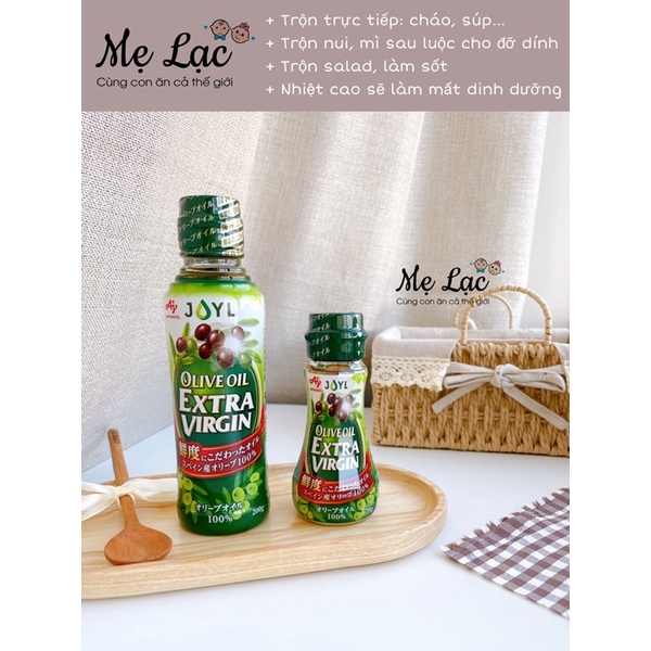 Dầu mè và dầu oliu Ajinomoto cho bé ăn dặm từ 7 tháng tuổi