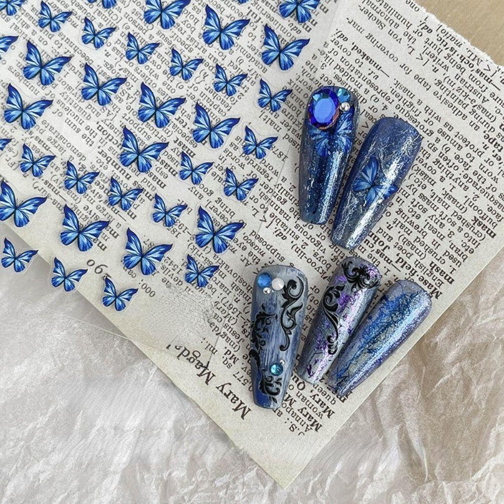 Miếng Dán Móng Tay Tự Dính Hình Bướm DIY