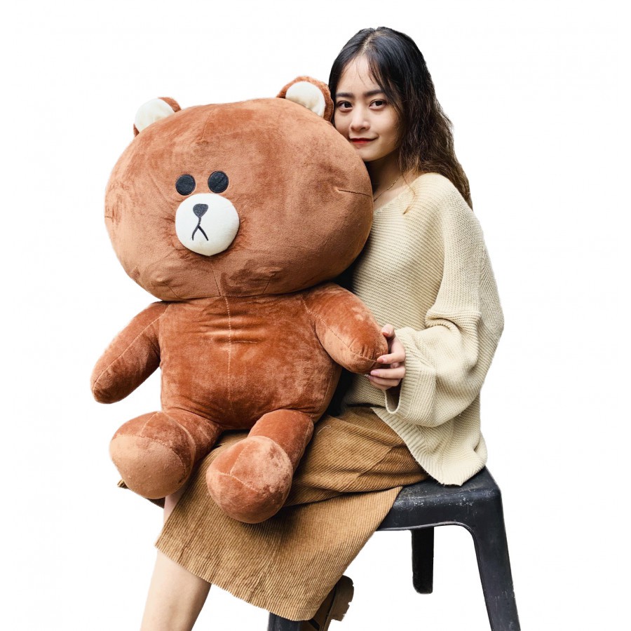 Gấu bông Brown cao cấp khổ vải 80cm hàng VNXK- Quà Tặng Yêu Thương - BR80