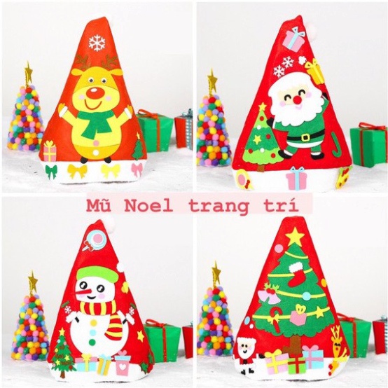 Mũ Noel trơn, Mũ Noel tự trang trí (1308MNE)