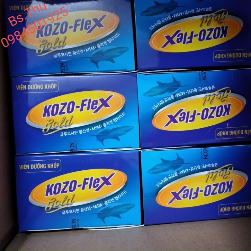 Viên dưỡng khớp KOZO FLEX GOLD lọ 60 viên Bổ sung đầy đủ các dưỡng chất giúp xương chắc khỏe, giảm thoái hóa các khớp