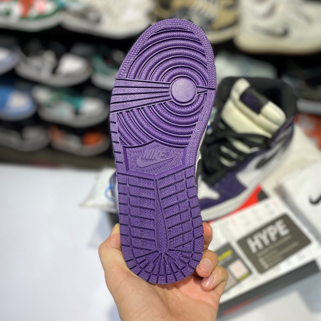 [ Hype Sneaker ] Giày sneaker cổ cao Jordan 1 Retro High Court Purple White | Phiên bản high Quality .