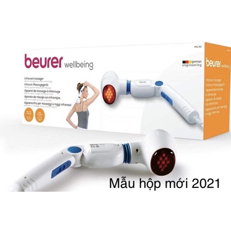 [NHẬP KHẨU] MÁY MASSAGE CẦM TAY ĐÈN HỒNG NGOẠI BEURER MG40