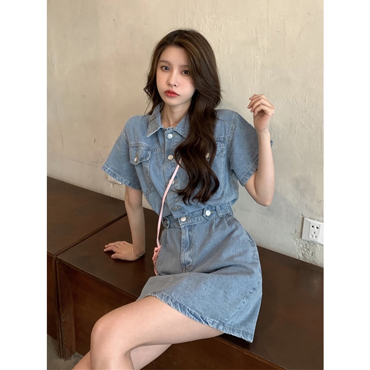 ĐẦM JEANS, ĐẦM DEMIN, VÁY BÒ CỔ CÓ BÂU HOT HIT 2021 KÈM ẢNH THẬT