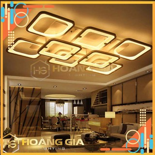 Đèn Ốp Trần️🍀 Đèn LED MâmỐp Trần Hiện Đại Trang Trí Phòng Khách,Phòng Ăn️🍀Đèn Led 8 Cánh Vuông️🍀Có Điều Khiển Phân Tầng