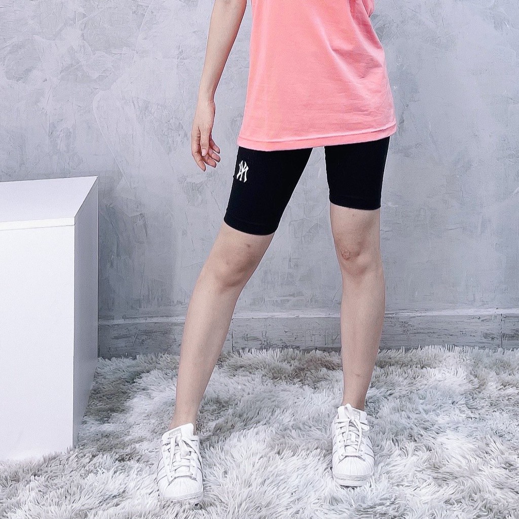 (HÀNG XUẤT XỊN) Quần Legging short đen NY015 M/I/B Black Made in Cambodia full tag code  Size S M L