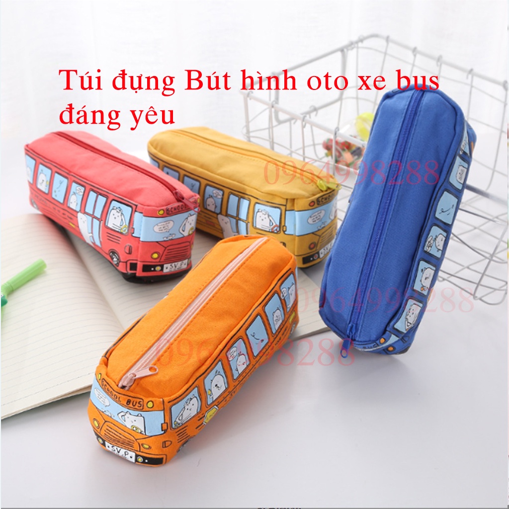 Túi đựng bút hình oto Bus dễ thương