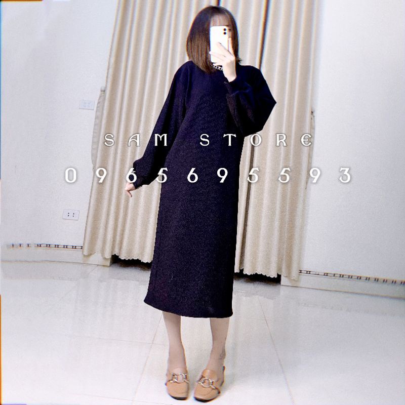 🍀🦋  🍀 VÁY LEN DÁNG XUÔNG TAY BỒNG 🍒 VÁY LEN NỮ DÀI TAY SIÊU XINH