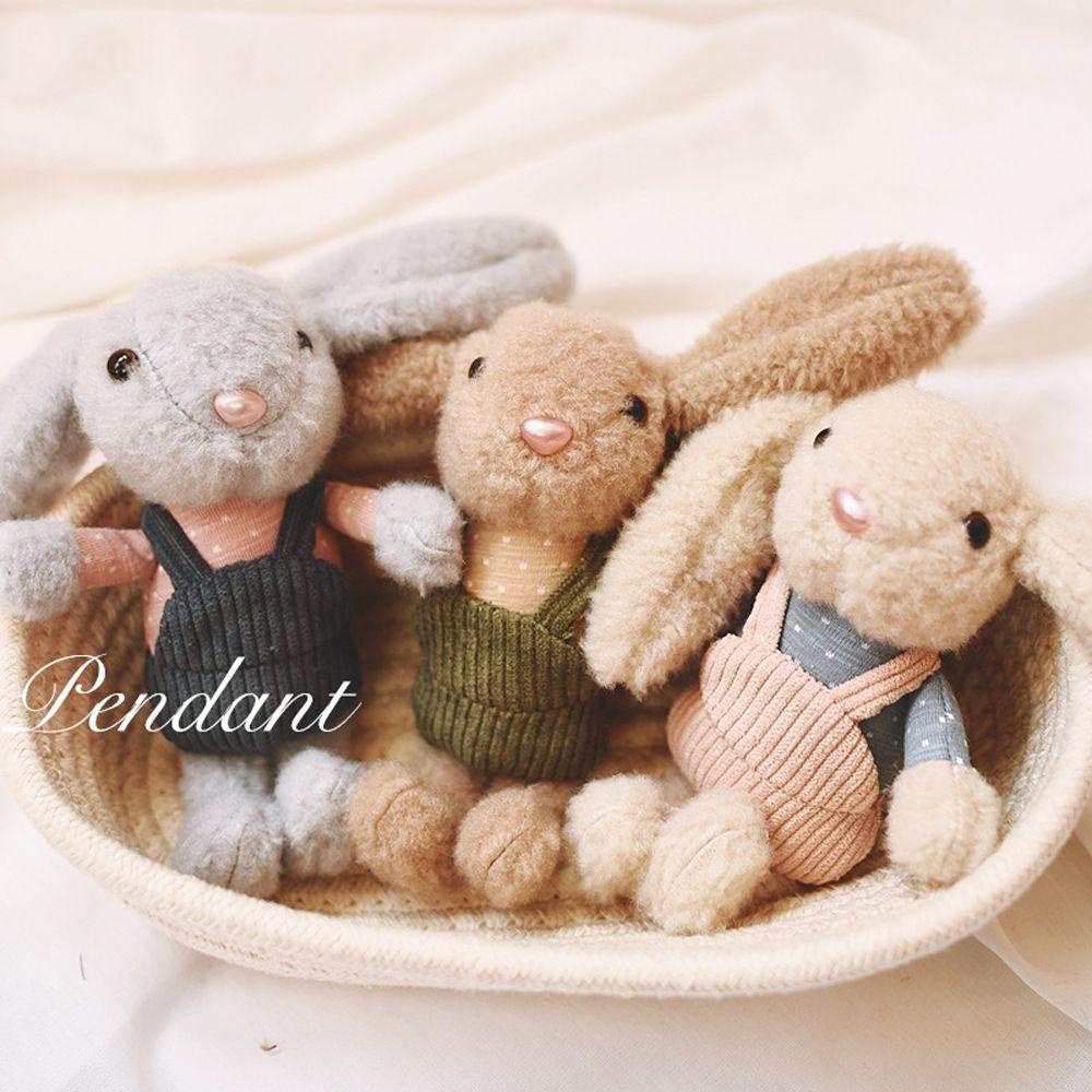 Móc Khóa Thỏ Nhồi Bông Mềm Mại Đáng Yêu