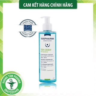 ! Gel rửa mặt da nhạy cảm giảm nhờn-ngừa mụn ISIS Pharma Teen Derm Gel Sensitive 250ml ! !